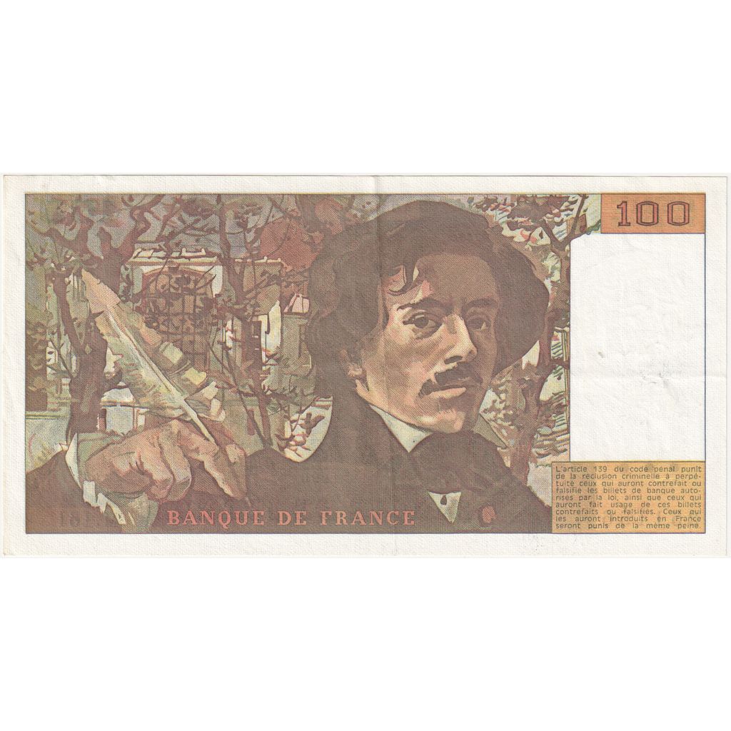 Francja, 100 Francs, Delacroix, M.161, AU(50-53)