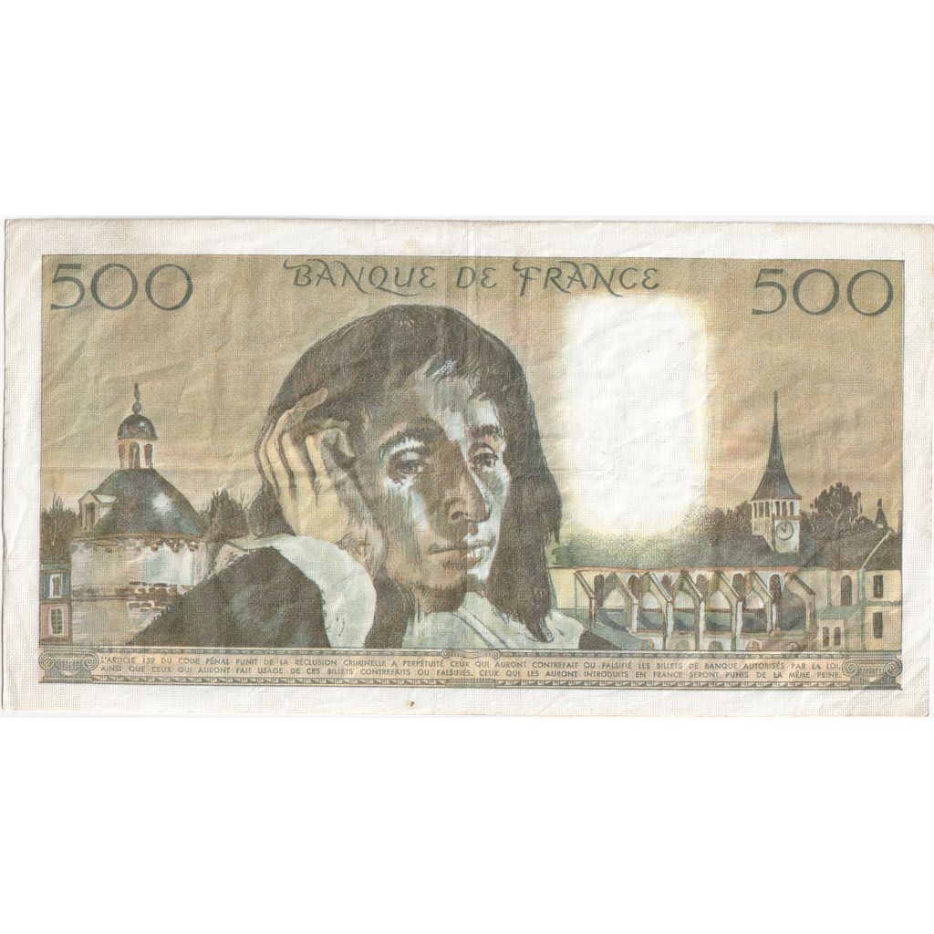 Francia, 500 Francs, Pascal, 1985-04-03, E.230, BB