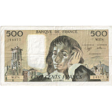 Francia, 500 Francs, Pascal, 1988-03-03, W.274, MB+