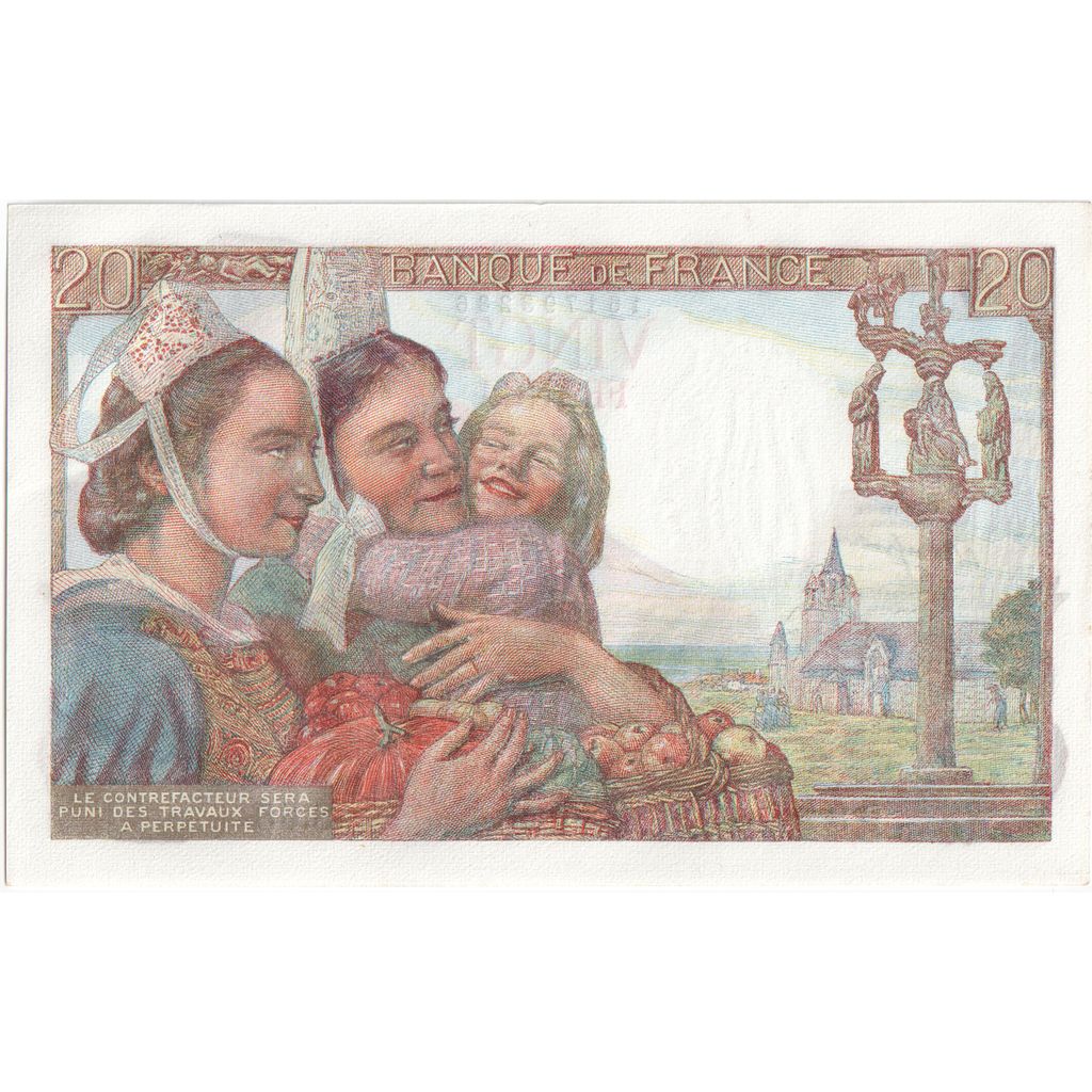 Frankreich, 20 Francs, 1943-01-28, S.65, UNZ