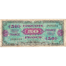 France, 50 Francs, 1945 Verso France, SÉRIE 1944, VF(20-25)
