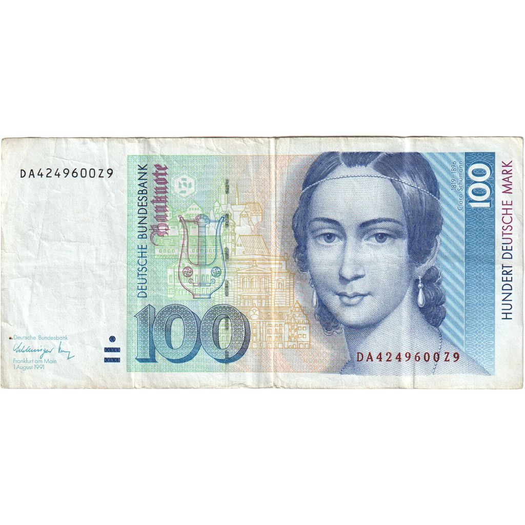Banknote, GERMANY - FEDERAL REPUBLIC, 100 Deutsche Mark, 1991-08-01, VF(20-25)