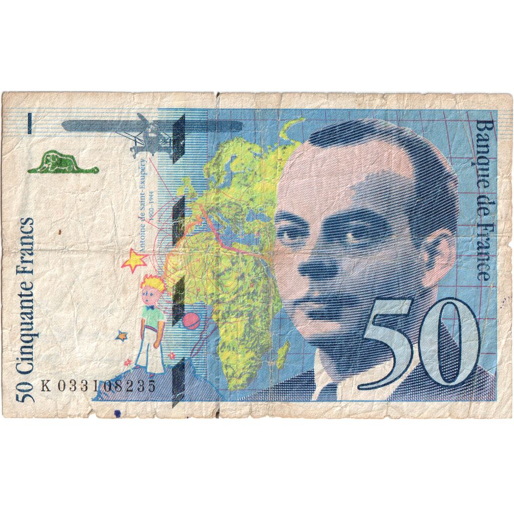 Frankrijk, 50 Francs, St Exupéry, Undated (1997), K 033108235, B+