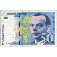 Banknote, France, 50 Francs, St Exupéry, 1999, T 048411943, F(12-15)