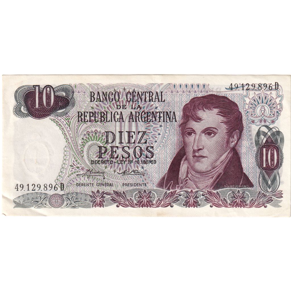 Argentinien, 10 Pesos, UNZ-