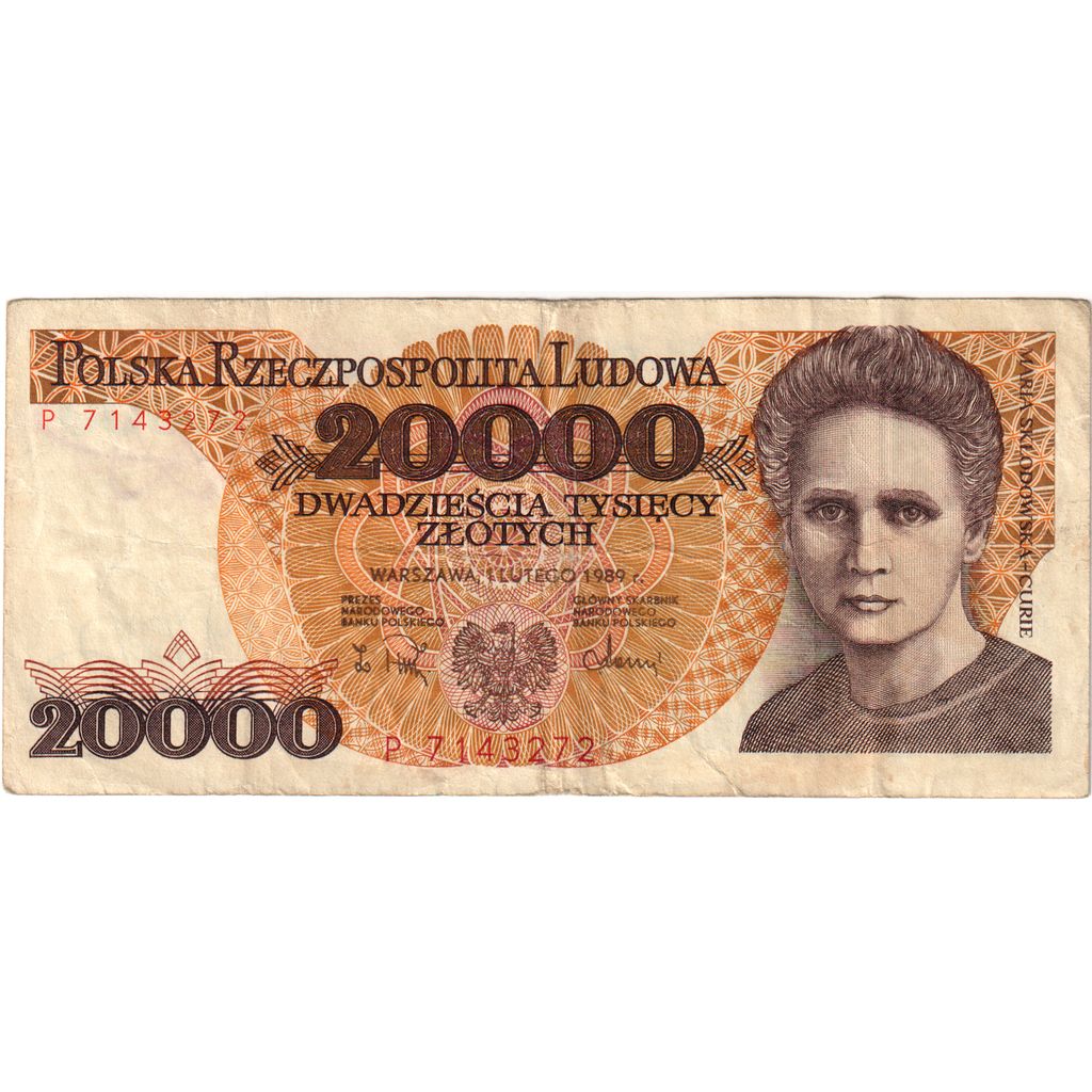 Banknote, Poland, 20,000 Zlotych, 1989-02-01, VF(20-25)