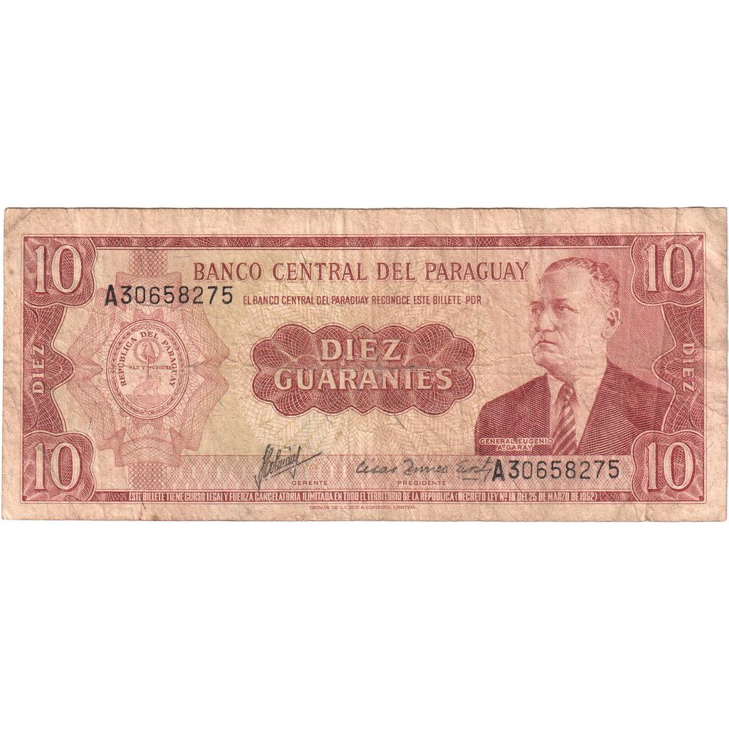 Paraguay, 10 Guaranies, B+
