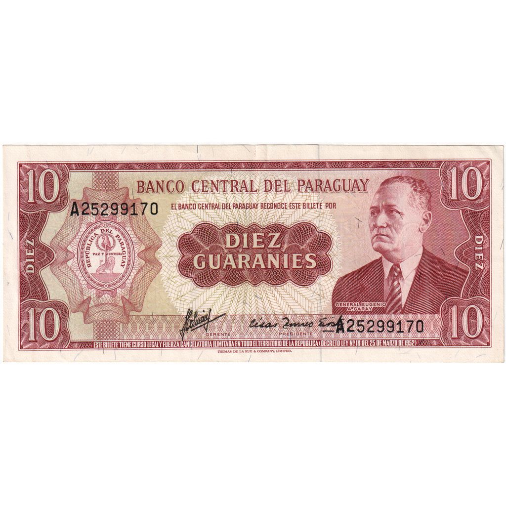 Paraguay, 10 Guaranies, SUP+