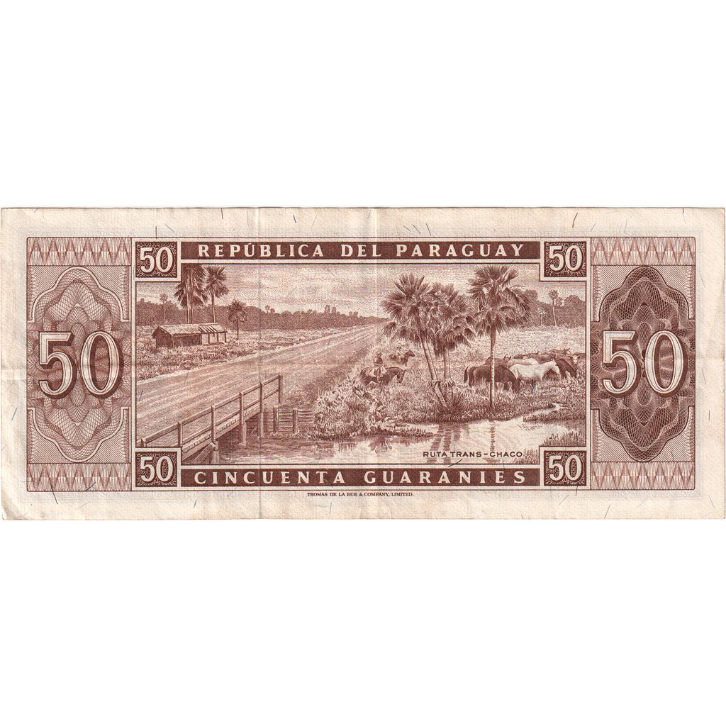 Banknote, Paraguay, 50 Guaranies, UNC(60-62)