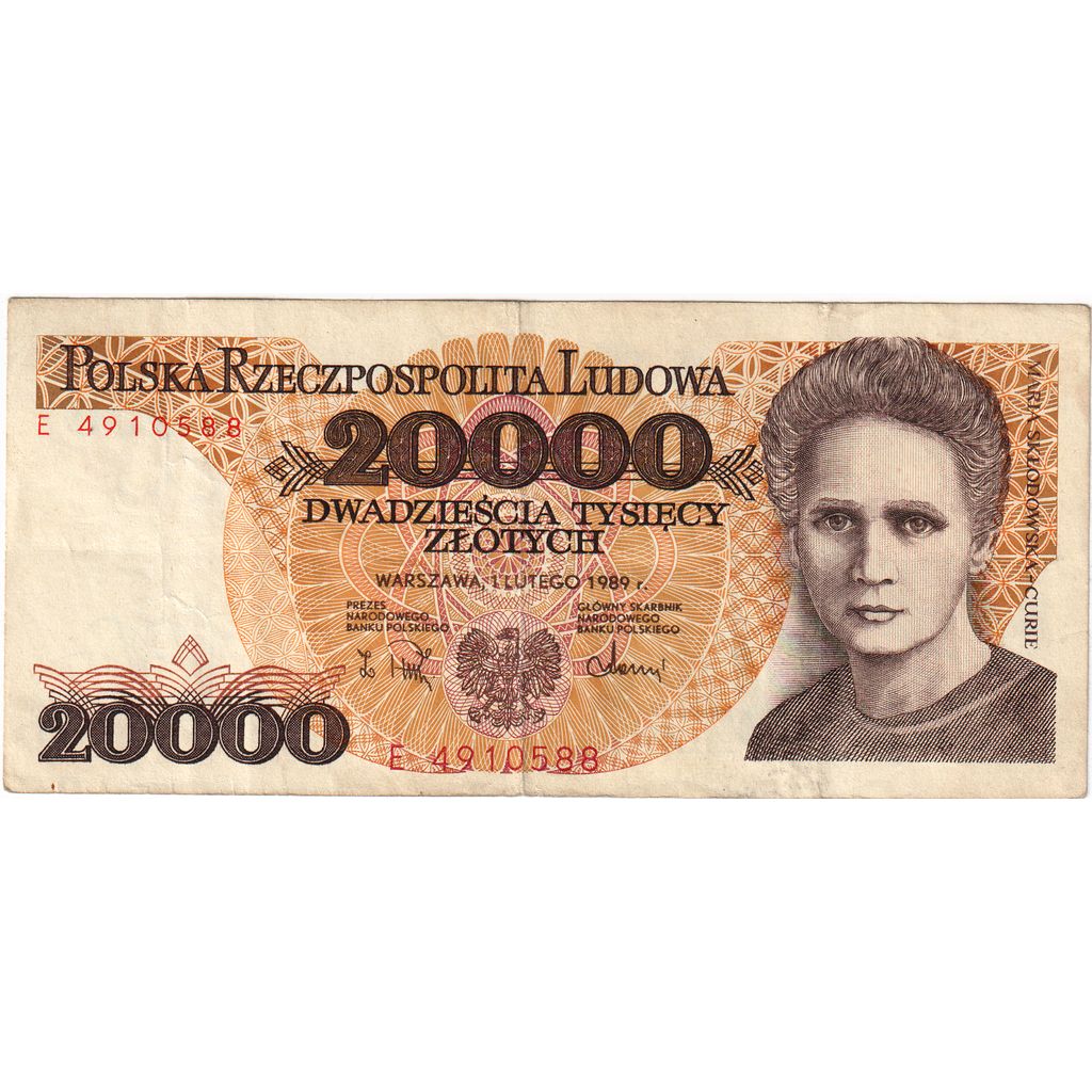 Banknote, Poland, 20,000 Zlotych, 1989-02-01, VF(20-25)