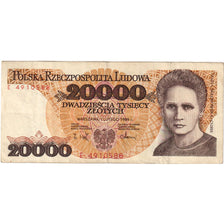 Banknote, Poland, 20,000 Zlotych, 1989-02-01, VF(20-25)