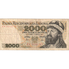 Banknote, Poland, 2000 Zlotych, 1982-06-01, VF(20-25)