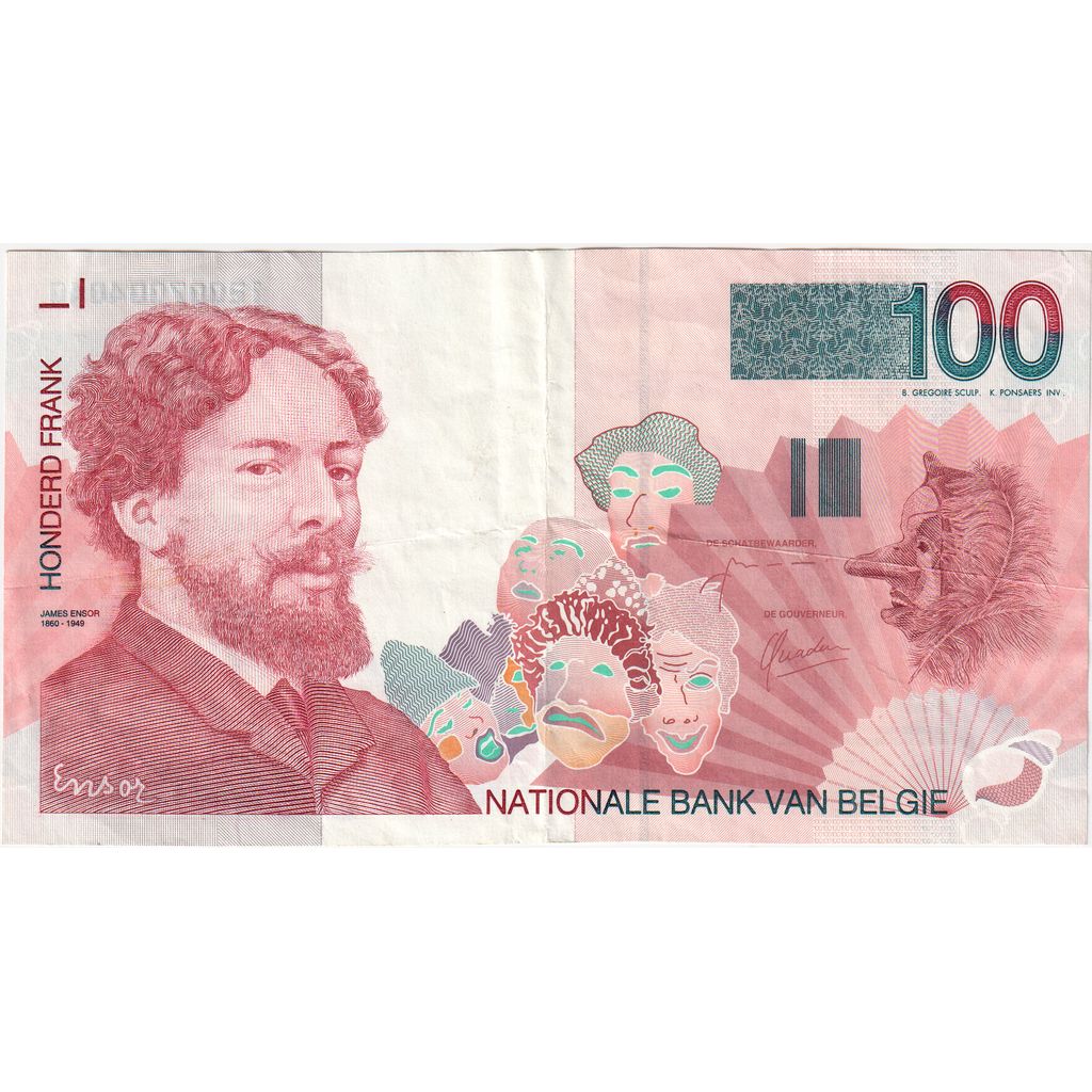 Belgium, 100 Francs, EF(40-45)