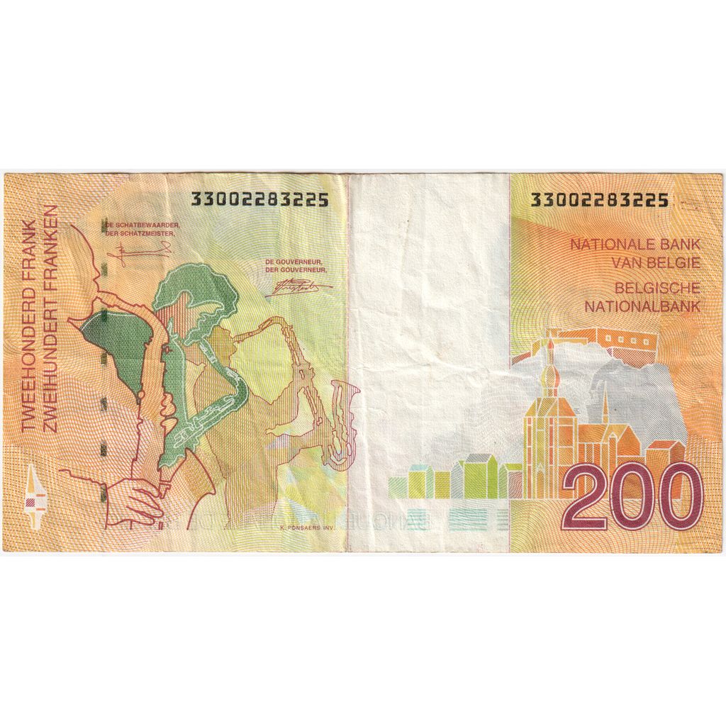 Banknote, Belgium, 200 Francs, EF(40-45)