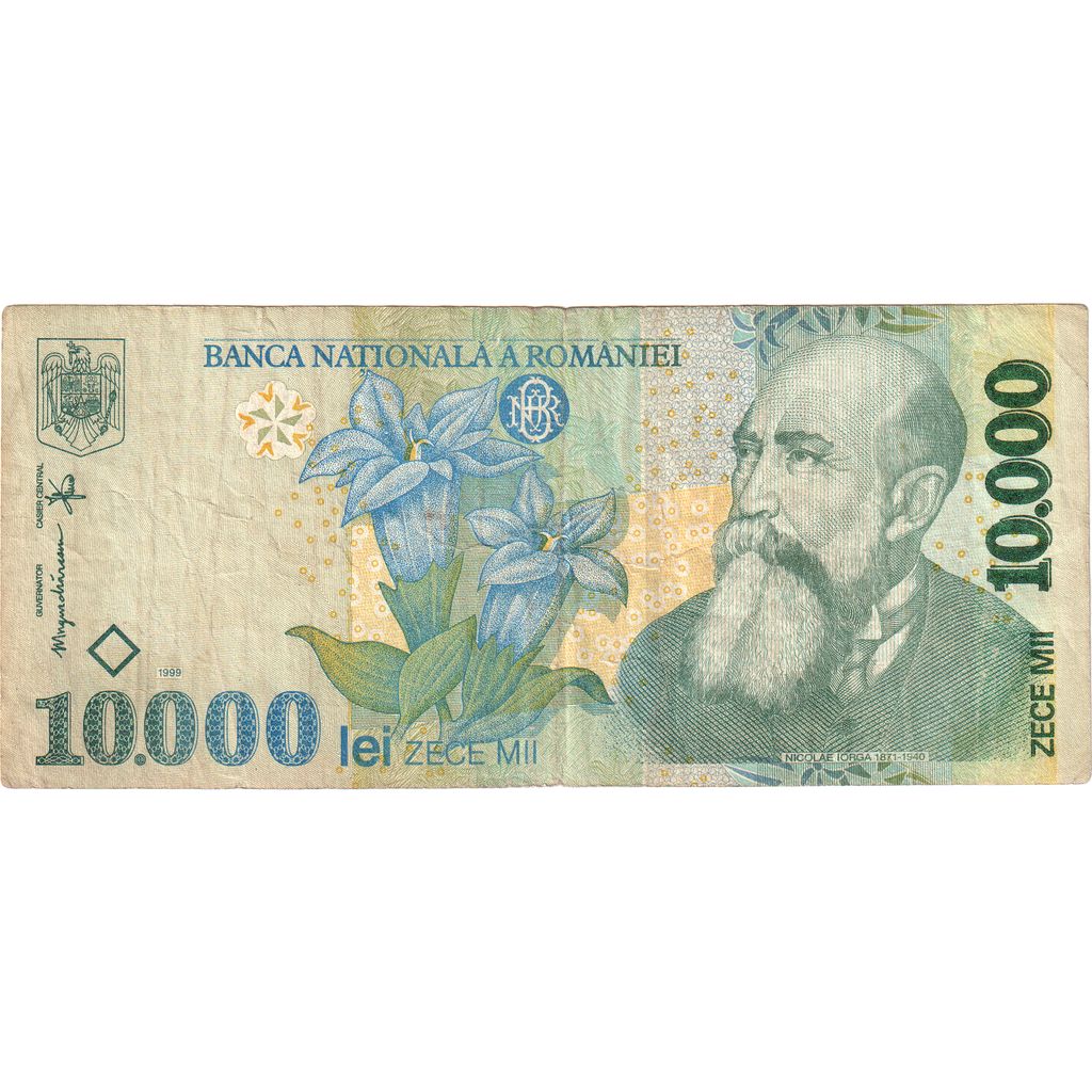 Roménia, 10,000 Lei, 1999, VF(30-35)