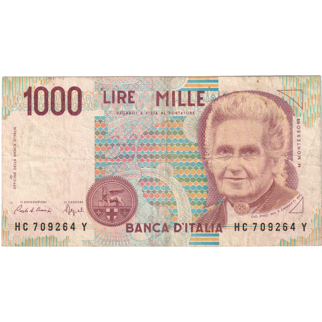 Italia, 1000 Lire, 1990-10-03, MB+