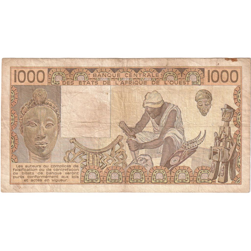 Banknote, West African States, 1000 Francs, VF(30-35)