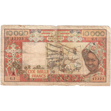 Banknote, West African States, 10,000 Francs, VF(20-25)