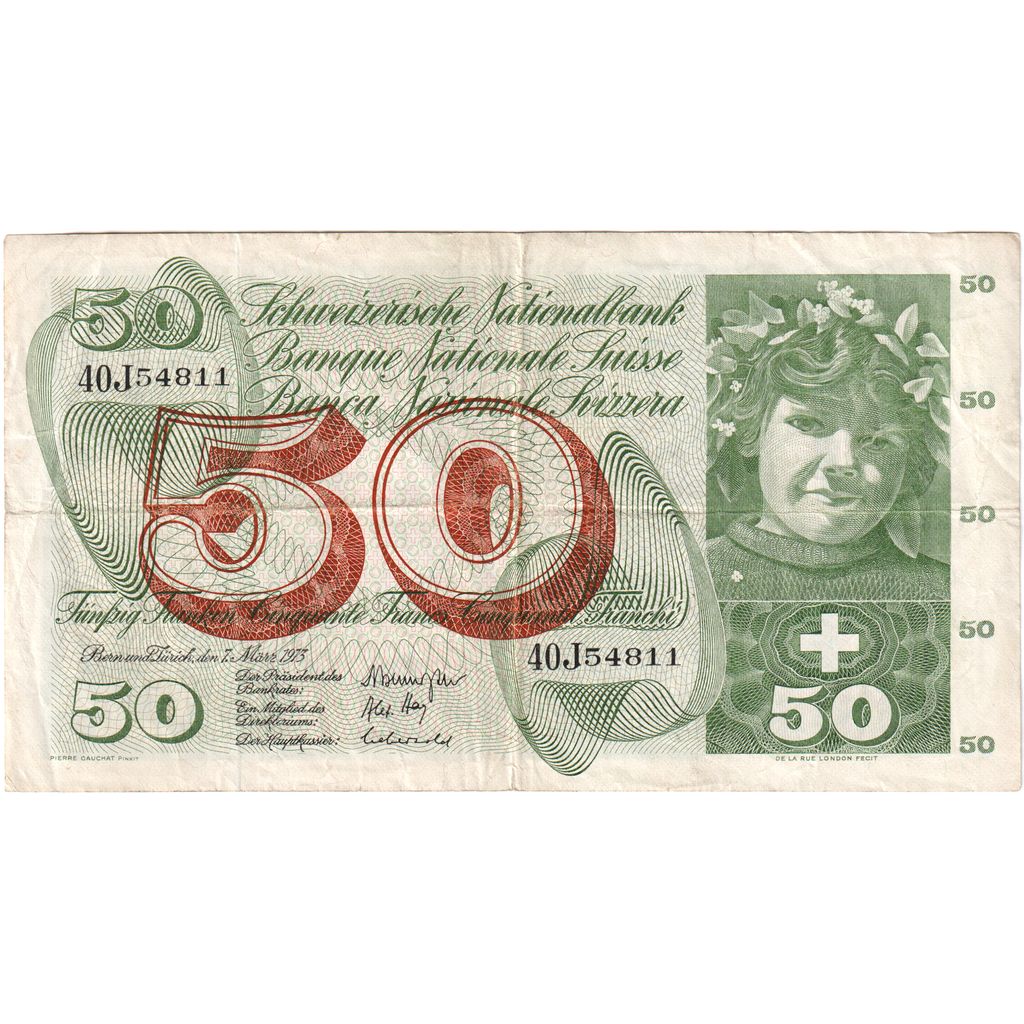 Billet, Suisse, 50 Franken, 1973, 1973-03-07, TTB