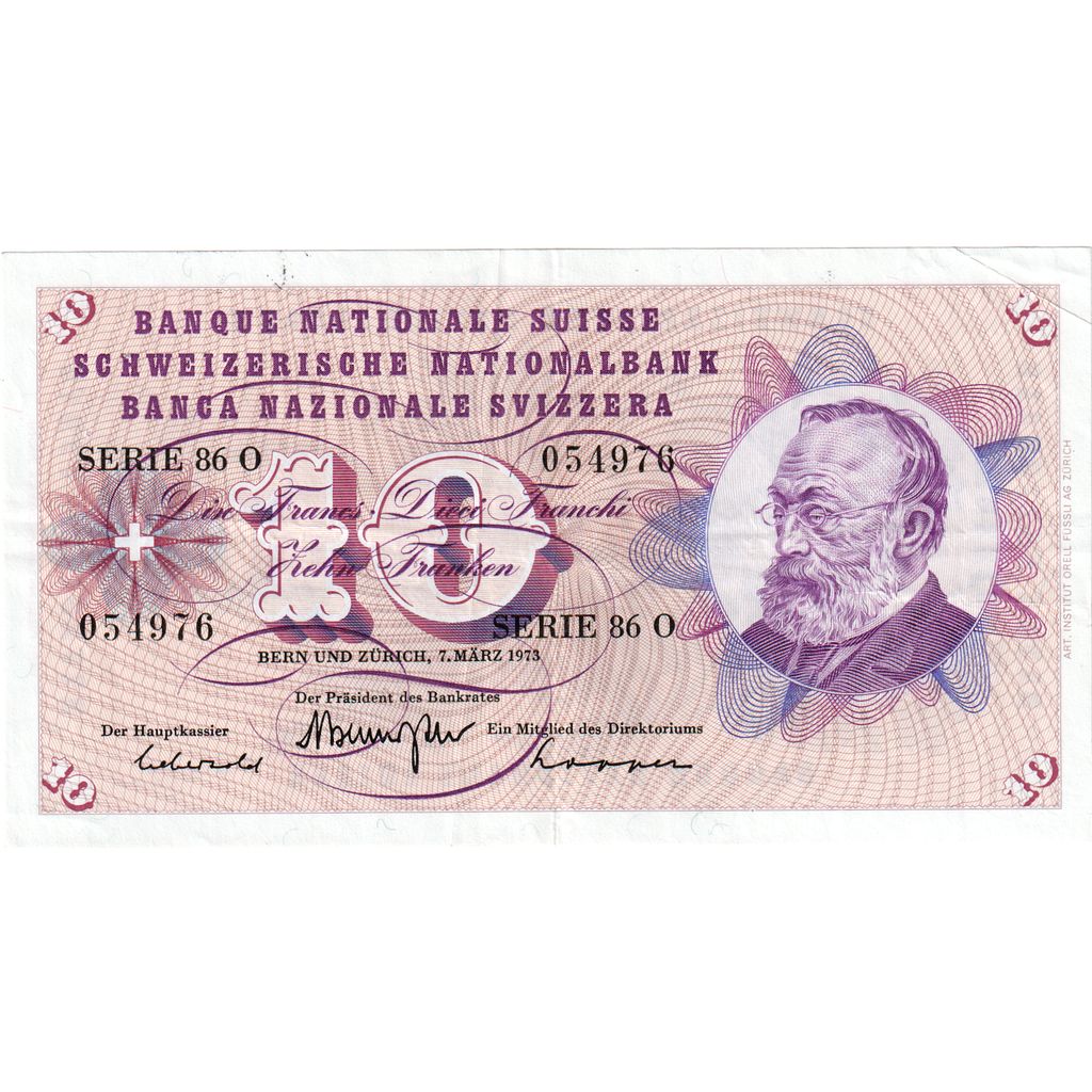 Schweiz, 10 Franken, 1973-03-07, SS