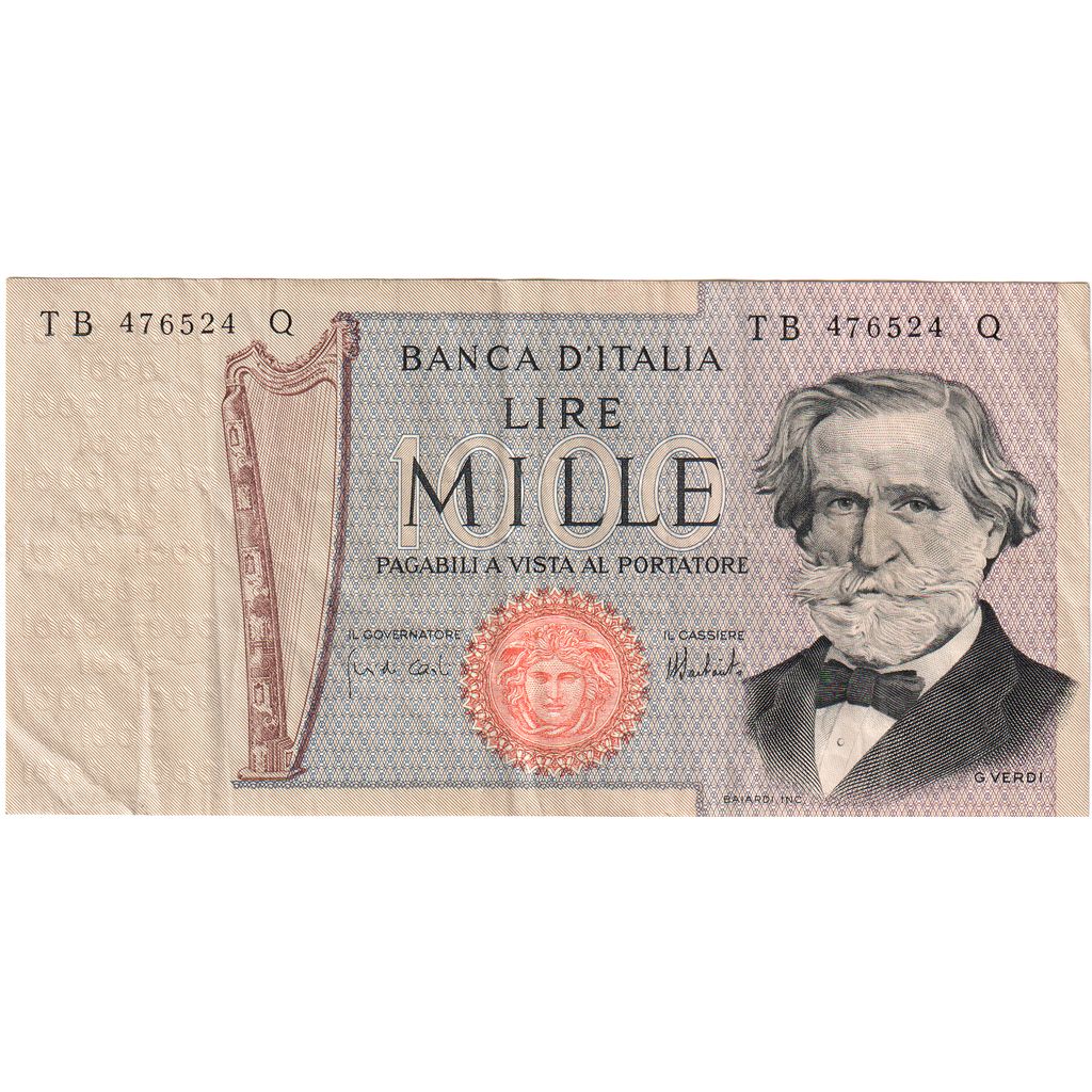 Biljet, Italië, 1000 Lire, 1973, 1973-02-15, KM:101c, TB+