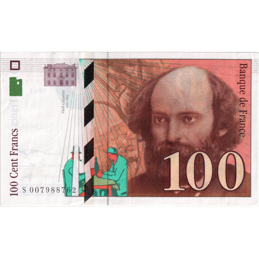 France, 100 Francs, Cézanne, 1997, S.007, AU(55-58)
