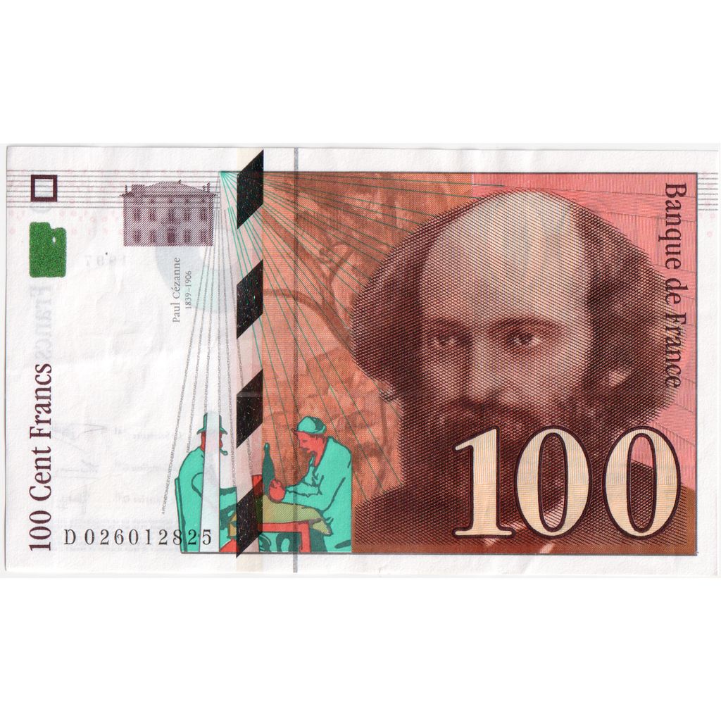 France, 100 Francs, Cézanne, 1997, D.026, AU(55-58)