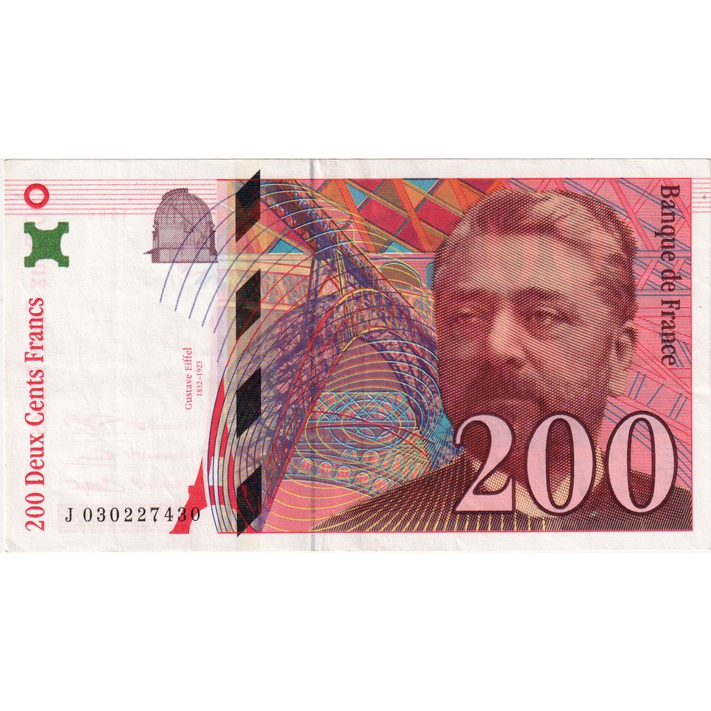France, 200 Francs, Eiffel, J 030227430, AU(55-58)