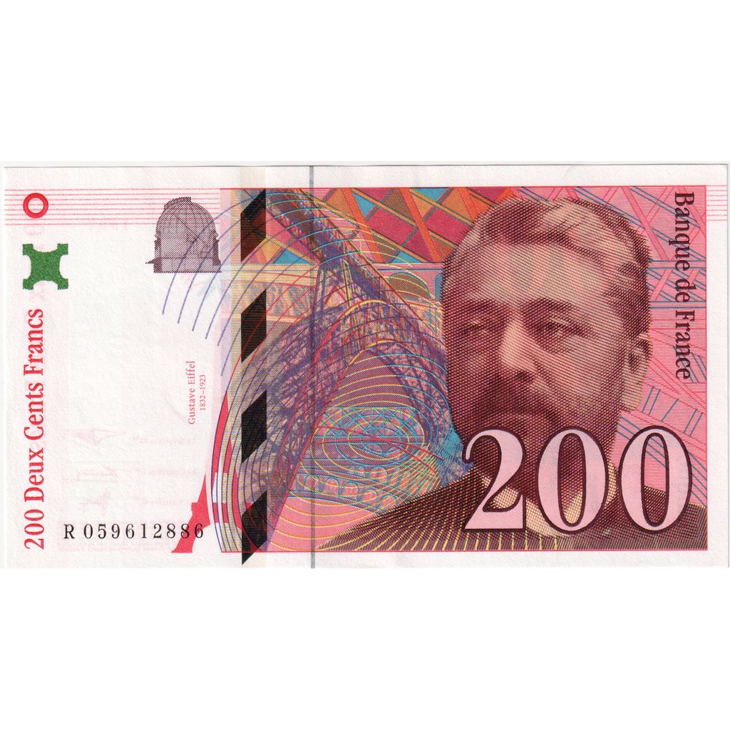 France, 200 Francs, Eiffel, R 059612886, AU(55-58)