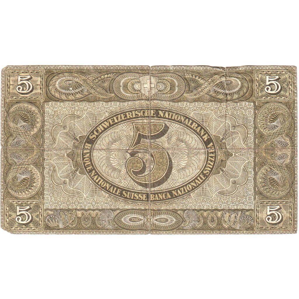 Suiza, 5 Franken, 1951-02-22, BC+