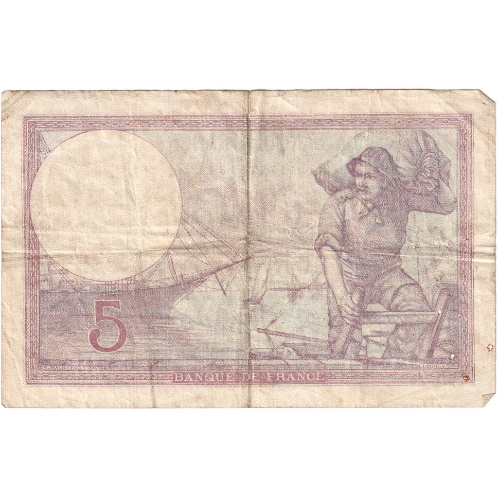 Frankreich, 5 Francs, 1940-12-12, G.47110, SS