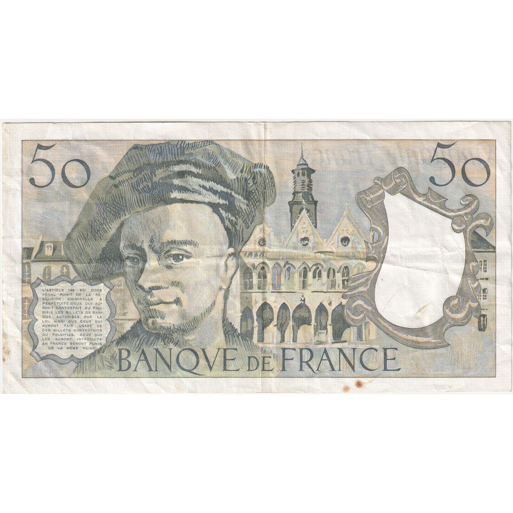 Francja, 50 Francs, Quentin de La Tour, A.37, AU(55-58)