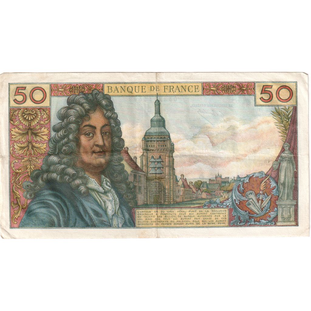 França, 50 Francs, Racine, 1973-05-03, Z.213, VF(30-35)