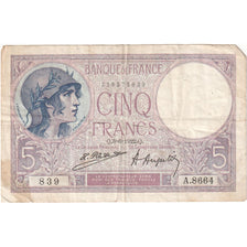 France, 5 Francs, Violet, 1922-06-03, A.8664, F(12-15)