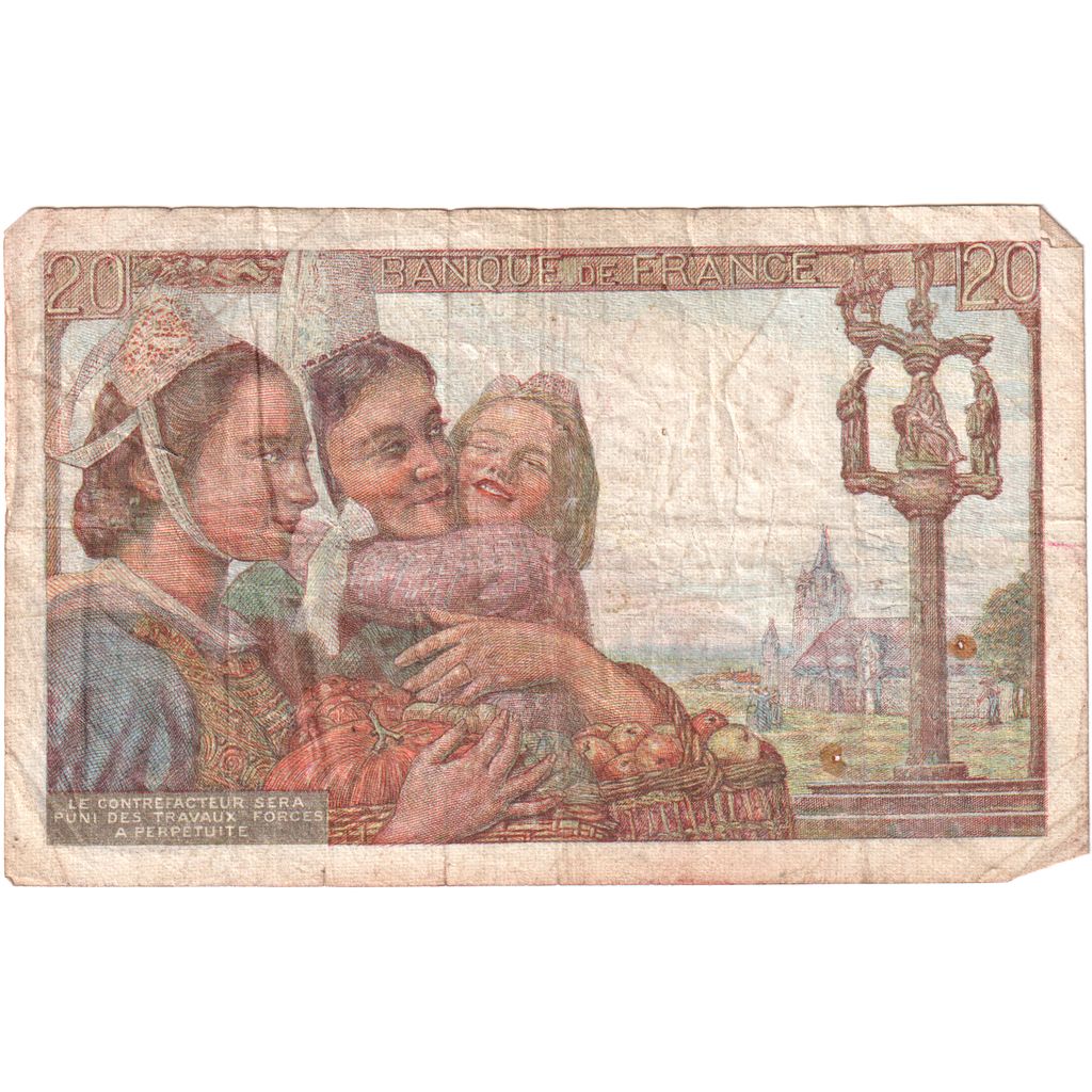 Francia, 20 Francs, Pêcheur, 1942-09-24, N.42, MBC