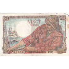 France, 20 Francs, Pêcheur, 1943-10-07, F.95, EF(40-45)