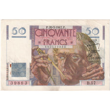 France, 50 Francs, Le Verrier, 1947-3-20, B.57, EF(40-45)