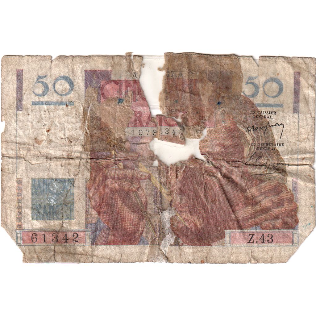 Francia, 50 Francs, Le Verrier, Z.43, RC