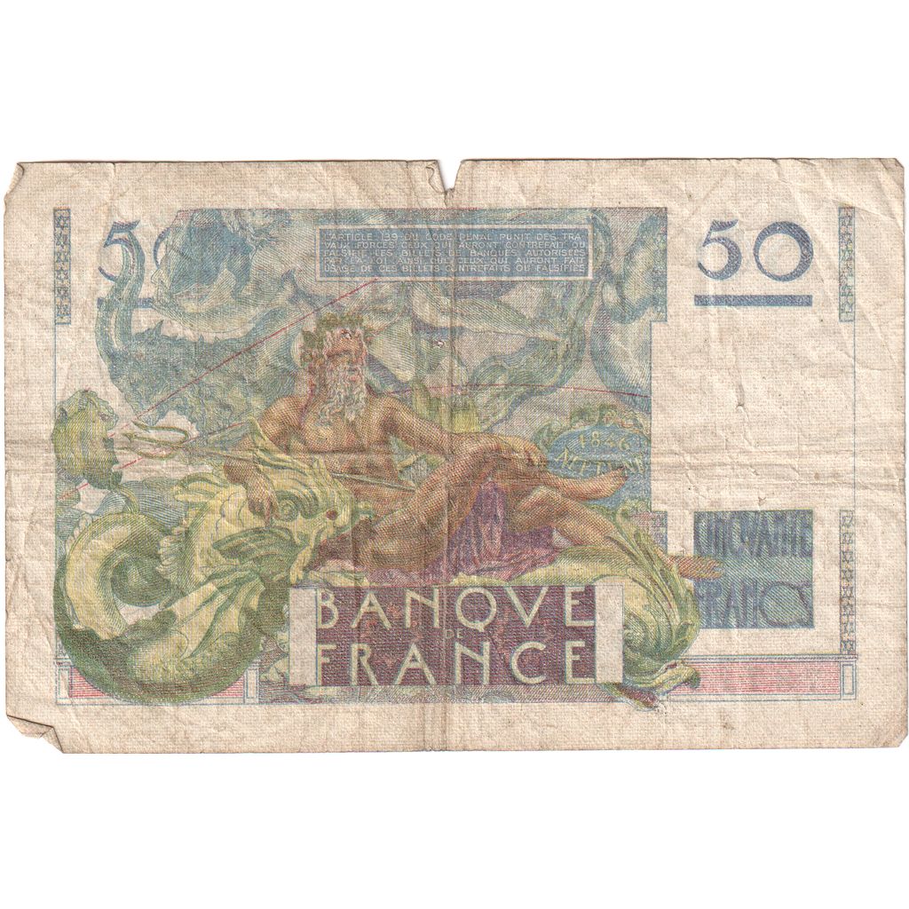 Frankrijk, 50 Francs, Le Verrier, 1950-03-02, Z.145, TTB
