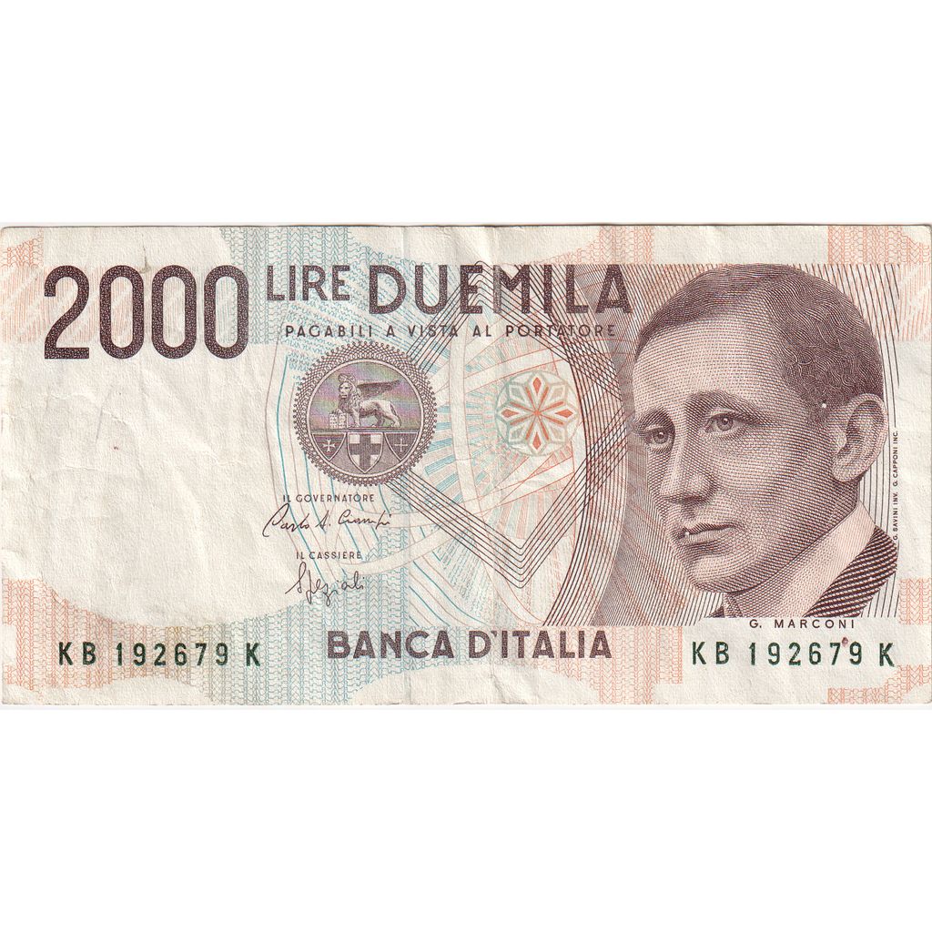 Italia, 2000 Lire, 1990-10-03, SPL