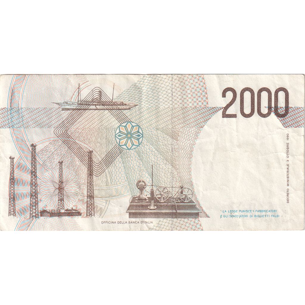 Italia, 2000 Lire, 1990-10-03, SPL