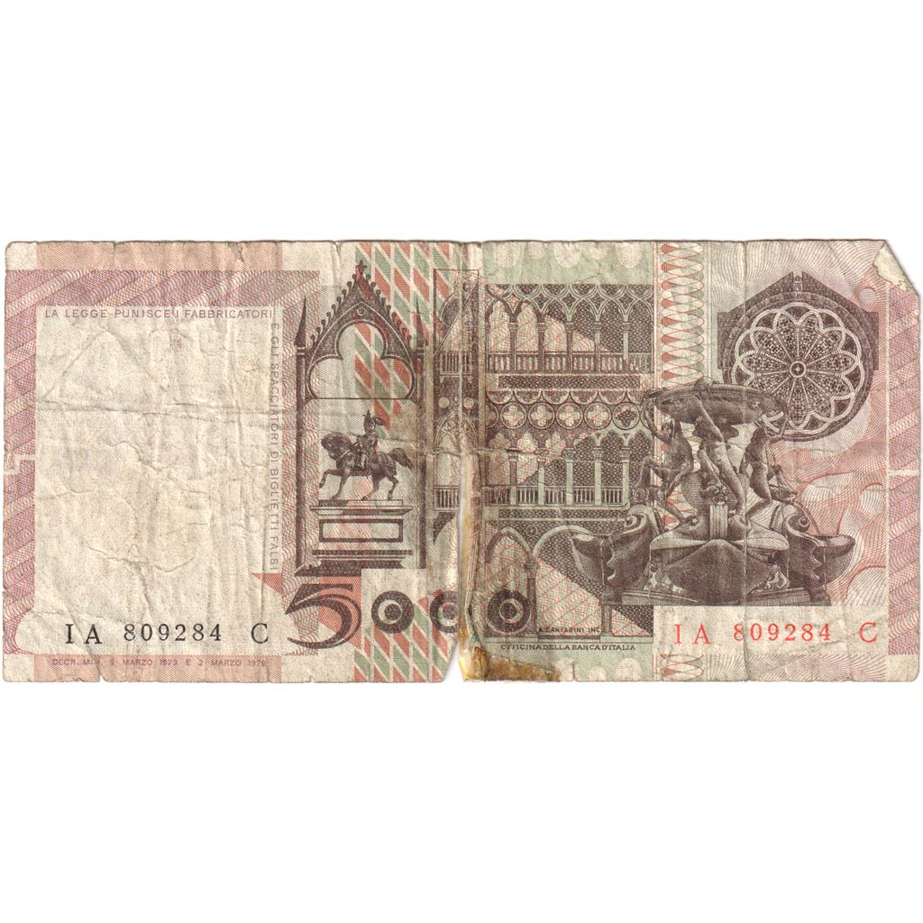 Italië, 5000 Lire, 1979-03-09, TB