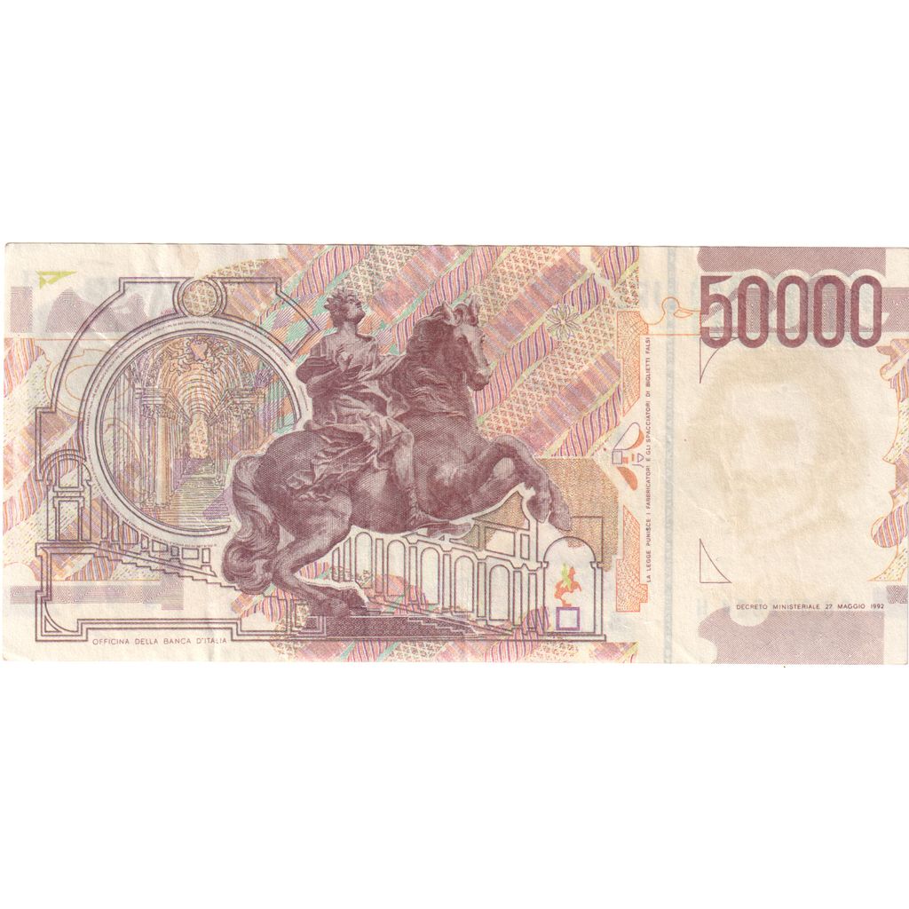 Italy, 50,000 Lire, 1992-05-21, AU(55-58)