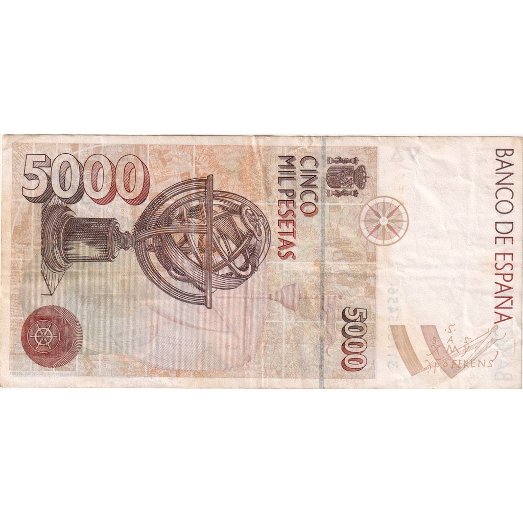 Spagna, 5000 Pesetas, 1992-10-12, BB