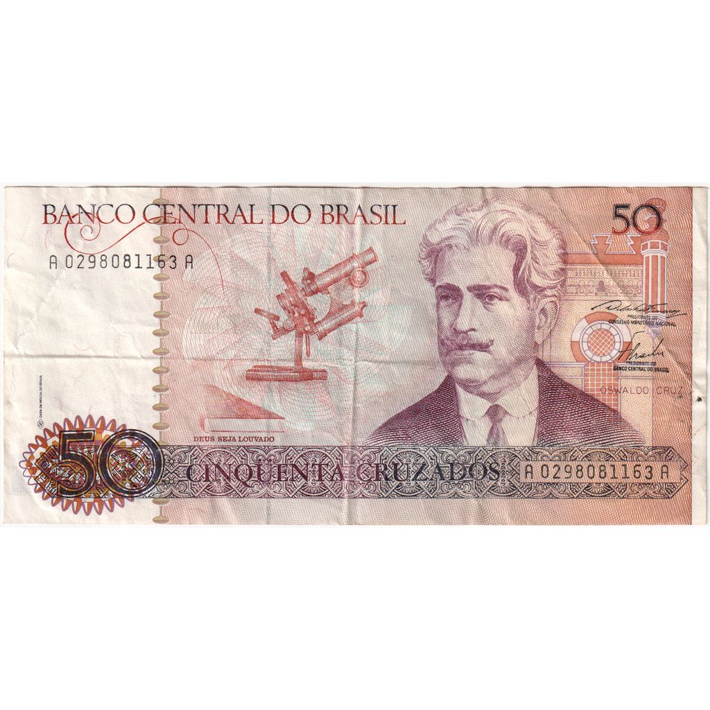 Brazil, 50 Cruzados, VF(30-35)
