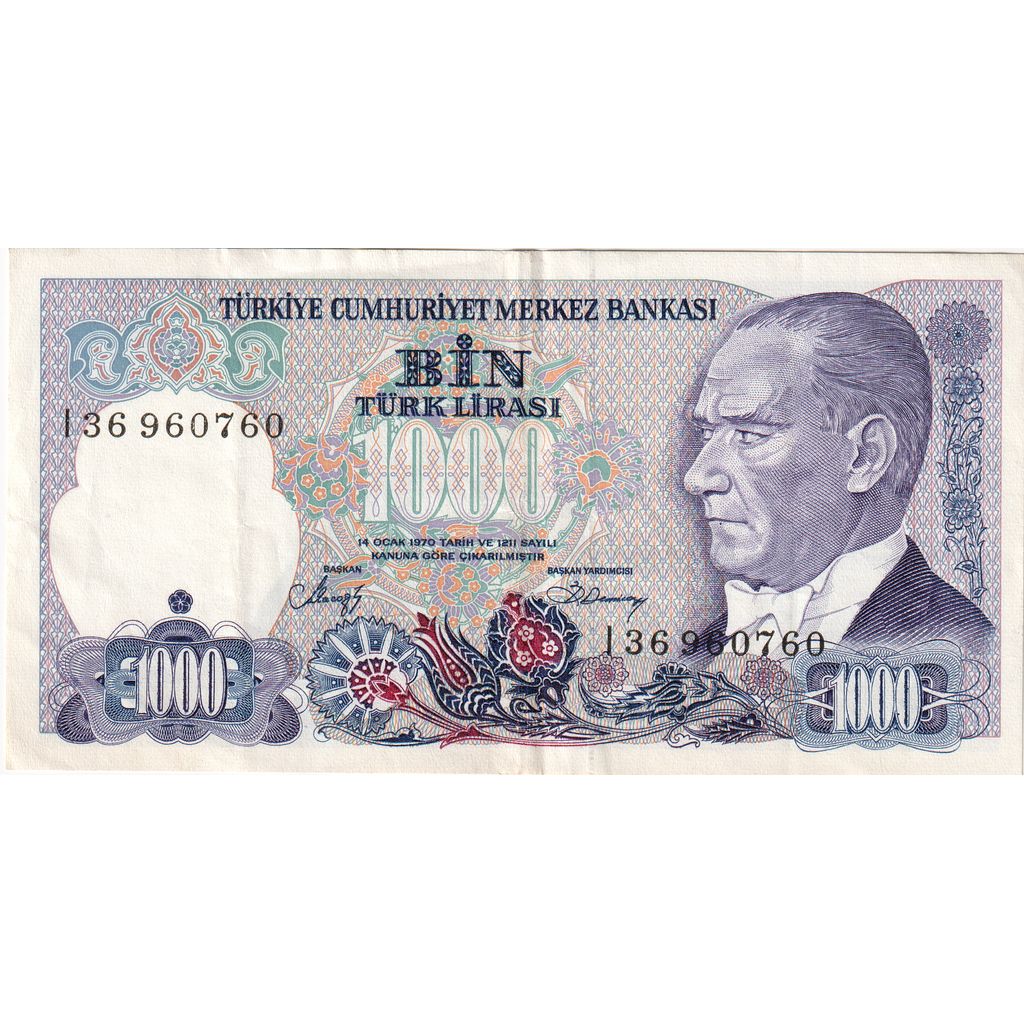 Turquie, 1000 Lira, NEUF