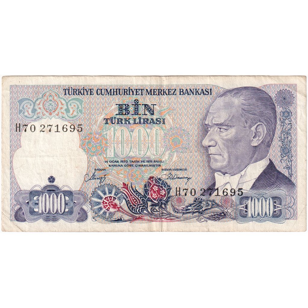 Turcja, 1000 Lira, UNC(60-62)