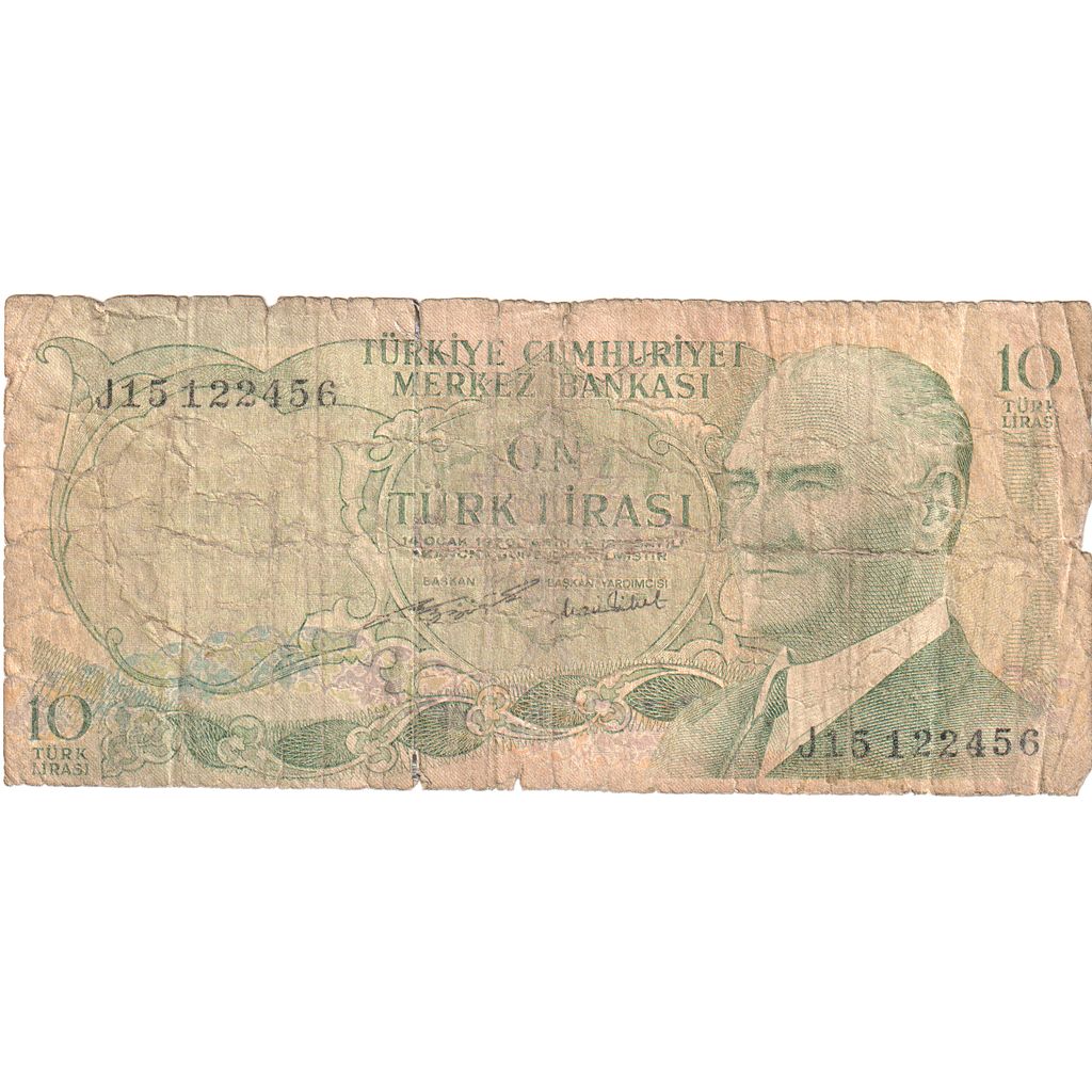 Turcja, 10 Lira, VF(20-25)