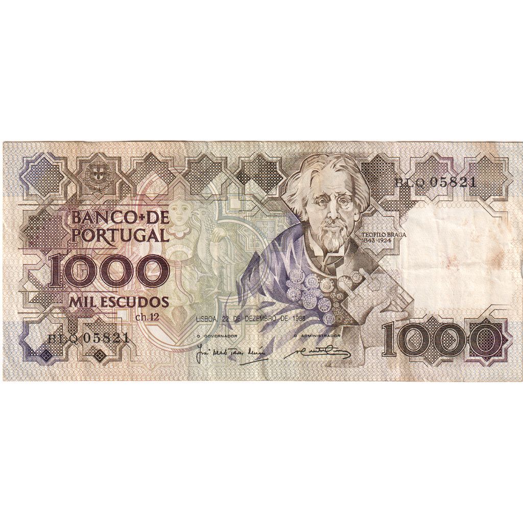 Portugal, 1000 Escudos, 1988-12-22, MBC