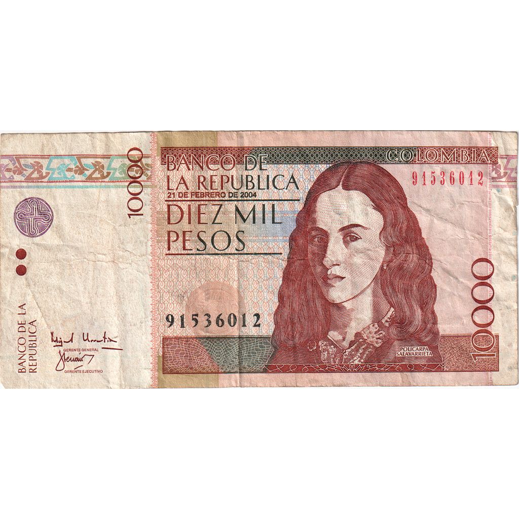 Colombia, 10000 Pesos, 2004-02-21, TB+